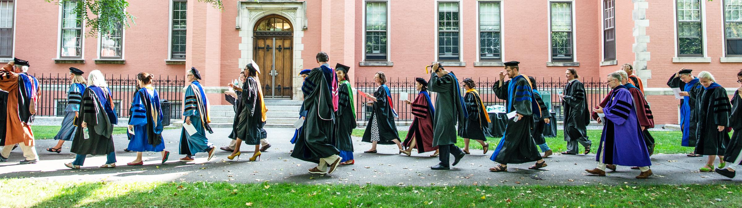 Faculty march at convocation